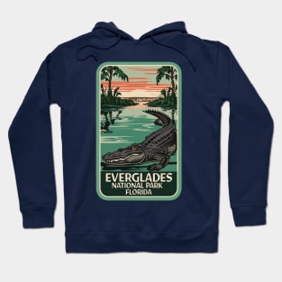 A Vintage Travel Art of the Everglades National Park - Florida - US Hoodie